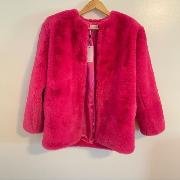 NWT Lovers + Friends Zoe Faux Fur Coat - Picture 2 of 14